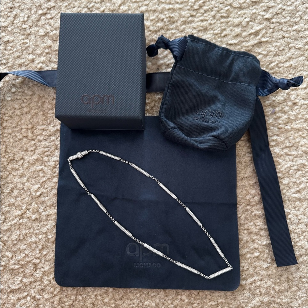 APM Monaco Paved Dainty Choker